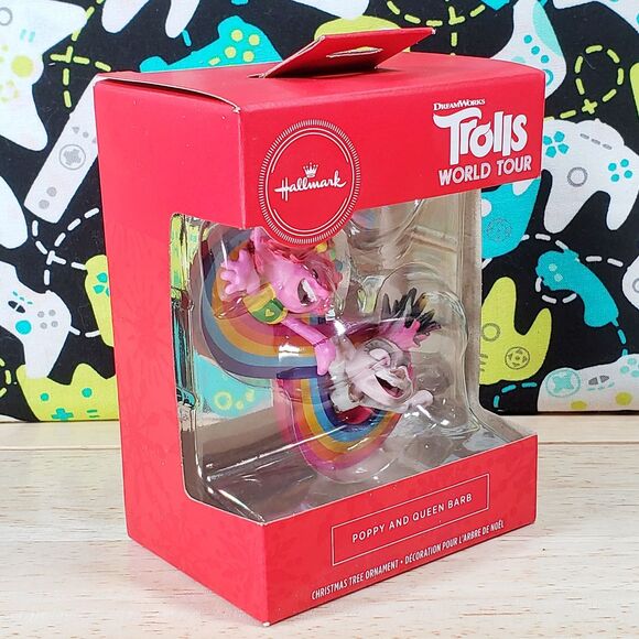 Hallmark DreamWorks Trolls World Tour POPPY AND QUEEN BARB Christmas Ornament - Picture 2 of 8
